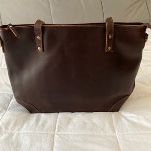 Montana Hudson LEATHER ZIP TOTE with Wallet